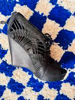 Sam Edelman Peeptoe Hakken - Maat 39, Ophalen of Verzenden, Zo goed als nieuw, Zwart, Schoenen met hoge hakken