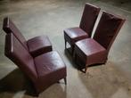 Eettafel stoelen 4 stuks, Huis en Inrichting, Fauteuils, Ophalen, Minder dan 75 cm, Leer, 50 tot 75 cm