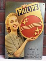Retro PHILIPS Radio Reclame Metalen Reclamebord plaat, Verzenden, Nieuw, Reclamebord