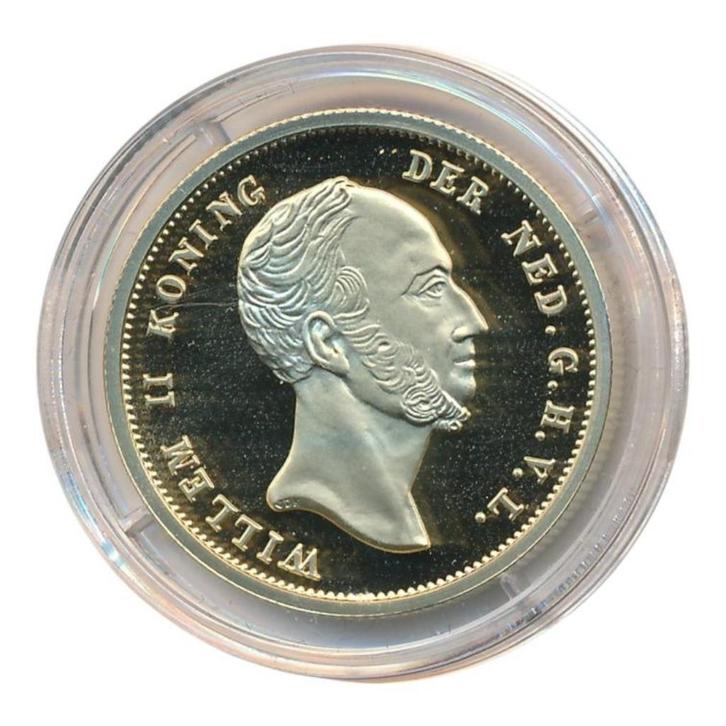 Nederland Naslag 20 Gulden 1848 Willem II, Postzegels en Munten, Penningen en Medailles, Zilver, Nederland, Ophalen of Verzenden