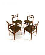 Set van 4 gerestaureerde Deense eetkamerstoelen ‘60, Huis en Inrichting, Stoelen, Hout, Bruin, Ophalen of Verzenden, Zo goed als nieuw