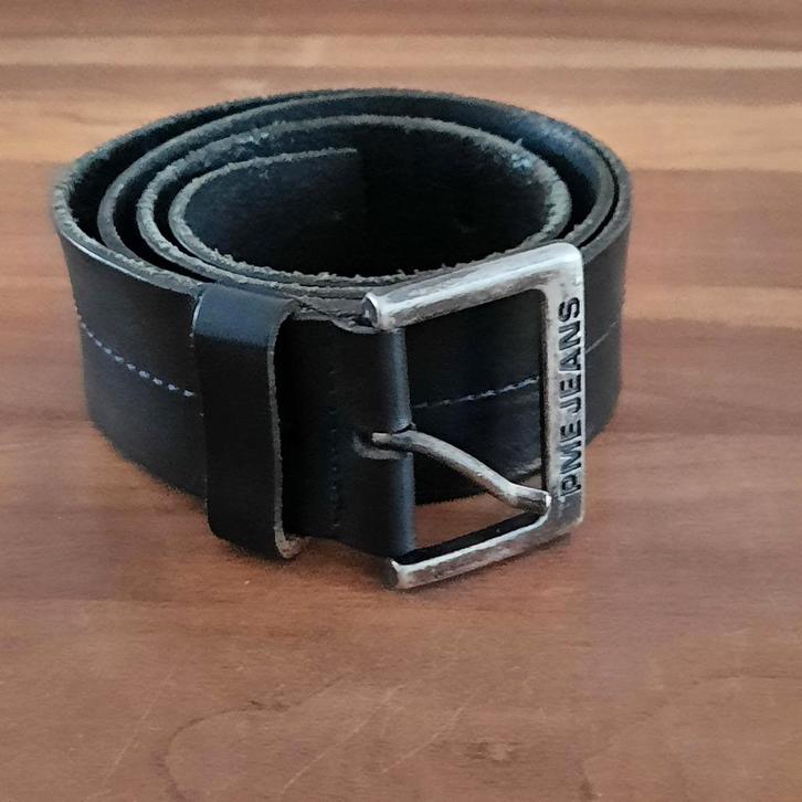 Zwarte brede leren broekriem PME Jeans, Kleding | Heren, Riemen en Ceinturen, Gedragen, Riem of Ceintuur, 105 tot 115 cm, Zwart