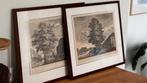 2 originele gravures 1760 A’dam Corvershof/Oude Vrouwenhuis, Antiek en Kunst, Kunst | Etsen en Gravures, Ophalen of Verzenden