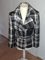 Vintage jasje maat M zwart wit geblokt, Kleding | Dames, Jasjes, Kostuums en Pakken, Ophalen of Verzenden, Gedragen, Maat 38/40 (M)