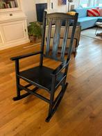 Mat Zwarte Houten Schommelstoel - Babykamer/Woonkamer, Ophalen, Zwart, Zo goed als nieuw, Eén