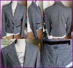 ESPRIT grijze wollen colbert maat 38 zgan, Maat 38/40 (M), Ophalen of Verzenden, Zo goed als nieuw, Grijs