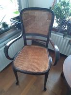 Eetkamerstoel met rieten zitting, Ophalen, Gebruikt, Bruin, Eén