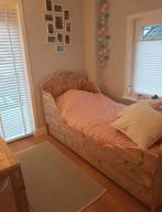 Bed met bureau steigerhout, Ophalen, Zo goed als nieuw, Eenpersoons