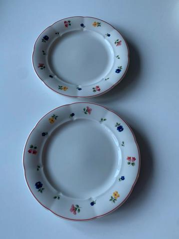 Vintage porseleinen ontbijtborden- set van 2 beschikbaar voor biedingen