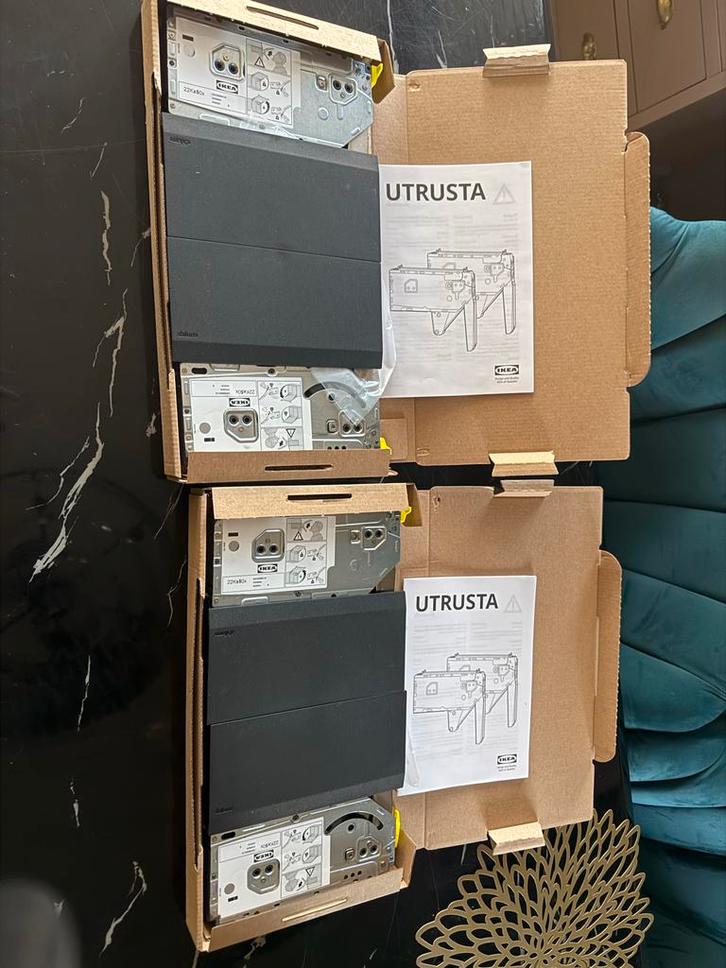 IKEA UTRUSTA Scharnieren met Demper - Zwart (2 paar ), Huis en Inrichting, Keuken | Keukenelementen, Nieuw, Minder dan 100 cm