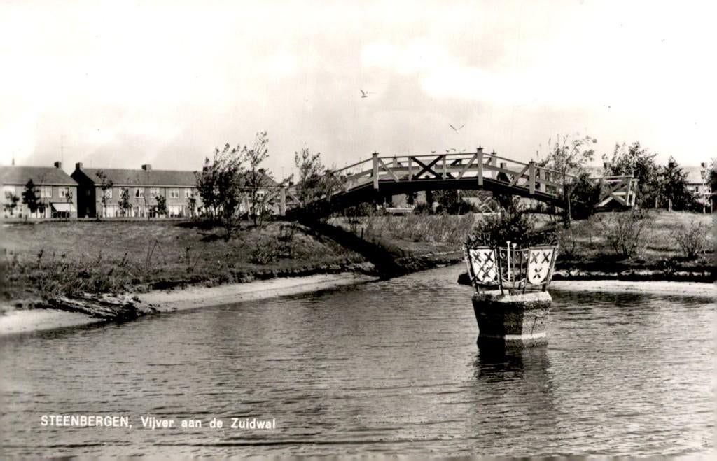 Steenbergen Vijver aan de Zuidwal # 145, Verzenden, 1960 tot 1980, Ongelopen, Noord-Brabant