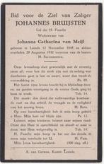 Johannes Bruijsten 1848 Leende + 1932 Leende, 83 jaar, Verzenden