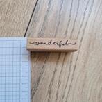 Nikkidotti houten stempel, wonderful, Ophalen of Verzenden, Zo goed als nieuw, Houten stempel
