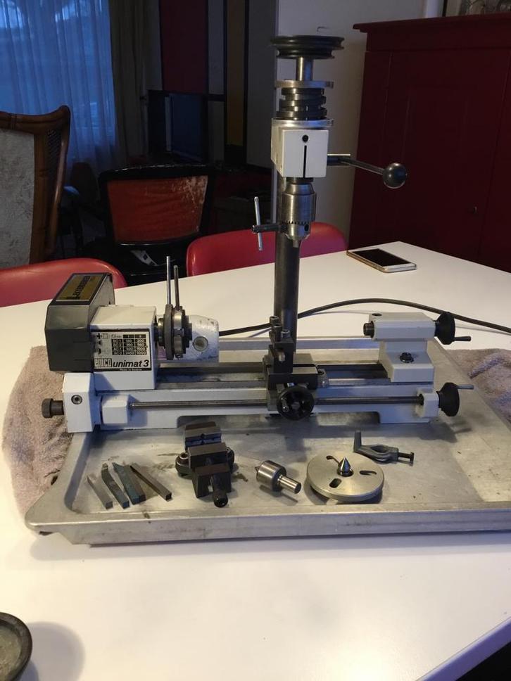 Emco unimaat 3, Doe-het-zelf en Verbouw, Draaibanken, Zo goed als nieuw, Metaaldraaibank, Ophalen