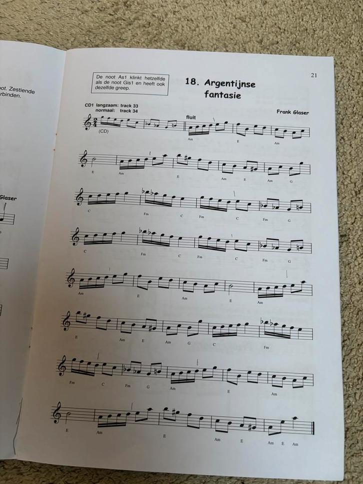 Op Avontuur Dwarsfluit Lesboek Deel 2, Muziek en Instrumenten, Bladmuziek, Gebruikt, Les of Cursus, Klassiek, Dwarsfluit of Piccolo