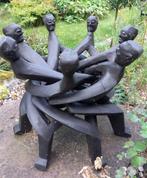 Zeven koppig Afrikaans Unity / éénheids beeld, Antiek en Kunst, Kunst | Beelden en Houtsnijwerken, Ophalen of Verzenden