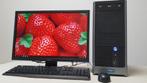 Nette AMD PC 4 GB Ram Win 10 Lcd 22 INCH Compleet, Ophalen of Verzenden, Gebruikt, Met monitor, HDD