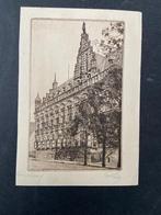 Leeuwarden gravure op ansichtkaartformaat van de Kanselarij., Antiek en Kunst, Ophalen of Verzenden