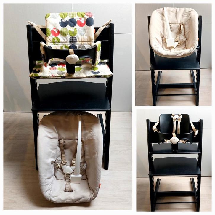Zeer compleet! Tripp Trapp, newborn, babyset, tuigje, glider, Kinderen en Baby's, Kinderstoelen, Gebruikt, Meegroeistoel, Ophalen