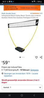 Draagbaar sportnet strandvolleybal, beachtennis en badminton, Ophalen, Zo goed als nieuw, Racket(s)