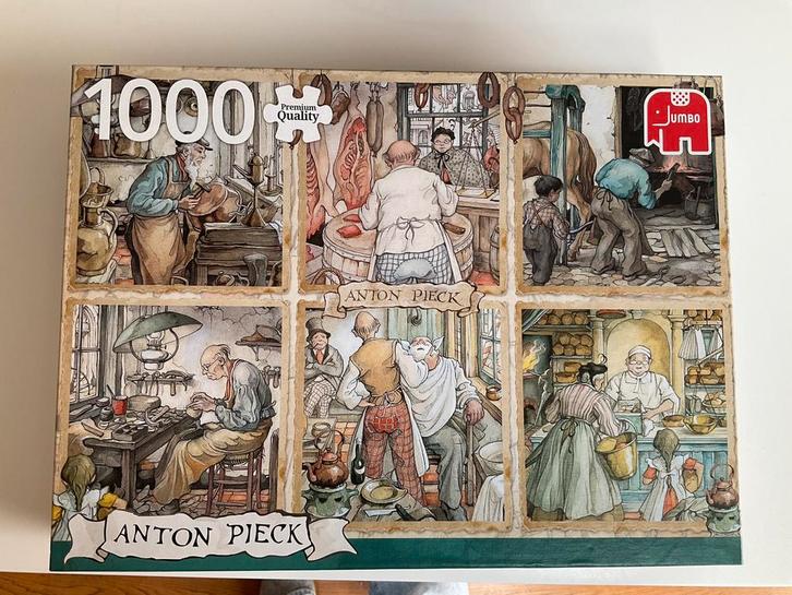 Anton Pieck Legpuzzel - De Ambachtslieden (1000 stukjes), Hobby en Vrije tijd, Denksport en Puzzels, Zo goed als nieuw, Minder dan 500 stukjes