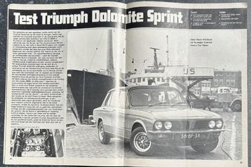 Triumph Dolomite Sprint test in Autovisie 1974 beschikbaar voor biedingen