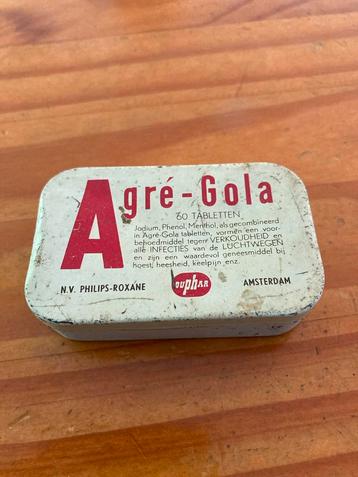 Vintage Agré-Gola Blikje beschikbaar voor biedingen