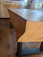Prachtig massief houten salontafel, Ophalen, Zo goed als nieuw, 75 cm of meer, Rechthoekig