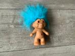 Mooie Vintage Troll Trol Trolz met Blauw Haar schoppen 18cm, Verzamelen, Ophalen of Verzenden, Zo goed als nieuw