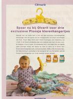 retro reclame 1988 Nutricia Olvarit Plonsje kleerhangers, Verzenden, Overige typen