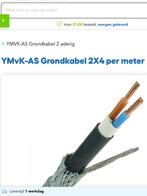 Grondkabel Ymvk as 2x4 +aardlitze 4 mm2  /kabel zonnepanelen, Ophalen of Verzenden, Zo goed als nieuw