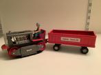 Blikken tractor met cargotrailer, Ophalen of Verzenden, Gebruikt