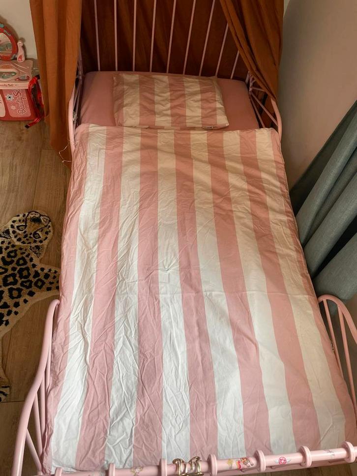 Complete set dekbed + overtrek + kussen +sloop + onderlakens, Kinderen en Baby's, Kinderkamer | Beddengoed, Wit, Meisje, Ophalen of Verzenden