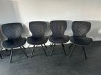 4 grijze eetkamer stoelen met tafel, Huis en Inrichting, Stoelen, Ophalen, Zo goed als nieuw, Grijs, Vier