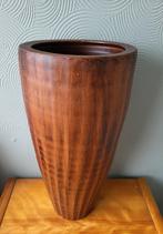 Mooie grote vintage kera teak keramiek aardewerk pot., Ophalen, Rond, Aardewerk, Minder dan 40 cm