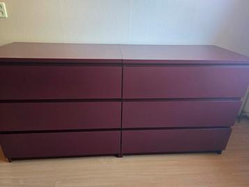 malm ikea 3 ladenkast 2 stuks - afbeelding 2