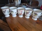 4 Bekers met Vogelmotief - Indoor Elles, Huis en Inrichting, Keuken | Servies, Gebruikt, Ophalen of Verzenden, Overige stijlen