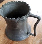 Antieke grote tinnen drink of bierbeker of maatbeker, Antiek en Kunst, Ophalen of Verzenden