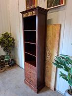 Teakhouten BOOKS boekenkast afm. 62x38 en 211cm hoog., Ophalen of Verzenden, Zo goed als nieuw, 25 tot 50 cm