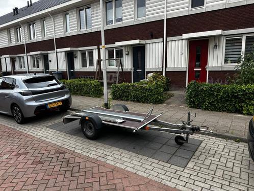 Geremde compacte aanhanger voor vervoer (zware) motorfiets, Auto diversen, Aanhangers en Bagagewagens, Zo goed als nieuw, Ophalen