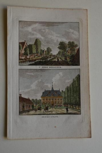 MENALDUM ORXMA-STATE 2X originele gravure boven elkaar E38 beschikbaar voor biedingen