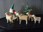 Antieke(1900)  wol schaapjes, Ertsgebergte, voor de Kerst., Diversen, Kerst, Verzenden