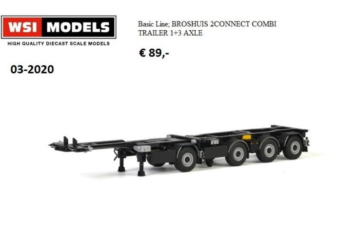 wsi models trailers, Hobby en Vrije tijd, Modelauto's | 1:50, Nieuw, Bus of Vrachtwagen, Wsi, Ophalen of Verzenden