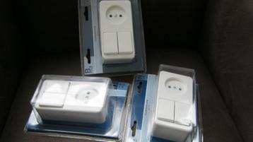 opbouw schakelaar 3 stuks Berker Combinatieserie Wit 3 stuks beschikbaar voor biedingen