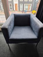 Twee blauwe stoelen - gebruikt, Huis en Inrichting, Fauteuils, Minder dan 50 cm, Gebruikt, Minder dan 75 cm, Ophalen of Verzenden