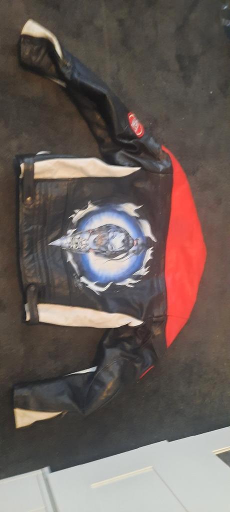 Vintage Lucky Strike Motorjas - Mortal Kombat Art, Motoren, Kleding | Motorhelmen, Heren, M, Tweedehands, Ophalen of Verzenden