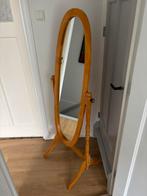 Vintage passpiegel / spiegel - blank hout, Huis en Inrichting, Woonaccessoires | Spiegels, Ophalen, Minder dan 50 cm, 100 tot 150 cm