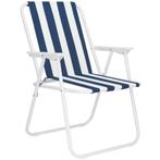 Campingstoel | Inklapbaar | Blauw/Wit, Ophalen, Nieuw, Campingstoel