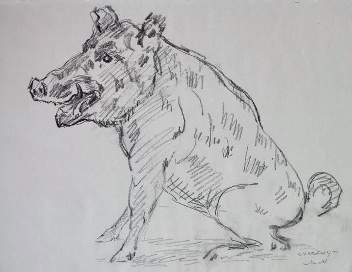 Michiel Noordewier (1868-1942) - Diverse werken op papier, Antiek en Kunst, Kunst | Schilderijen | Klassiek, Ophalen of Verzenden