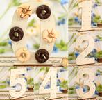 Houten Decoratie Cijfers, 1 & 5! Voor donut, snoep, koek!, Verzenden, Versiering